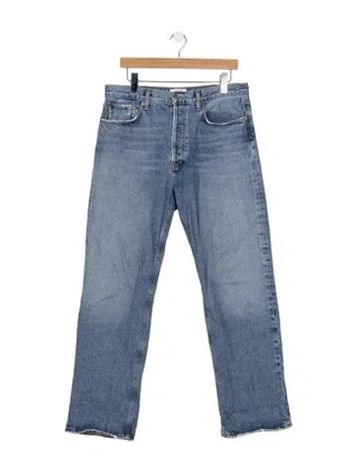 Pre-owned Agolde High-rise Straight Leg Jeans In Blue