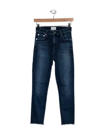 Pre-owned Agolde High-rise Straight Leg Jeans In Blue
