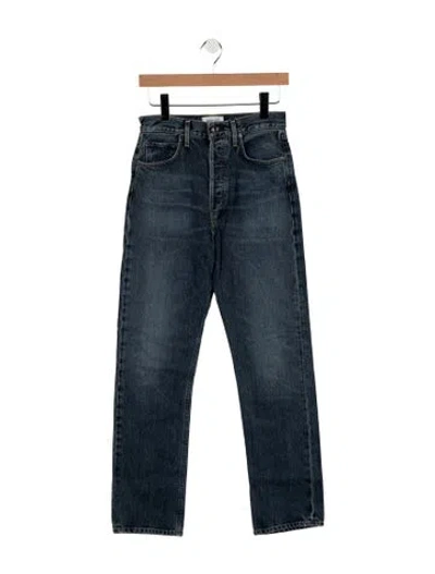 Pre-owned Agolde High-rise Straight Leg Jeans In Blue
