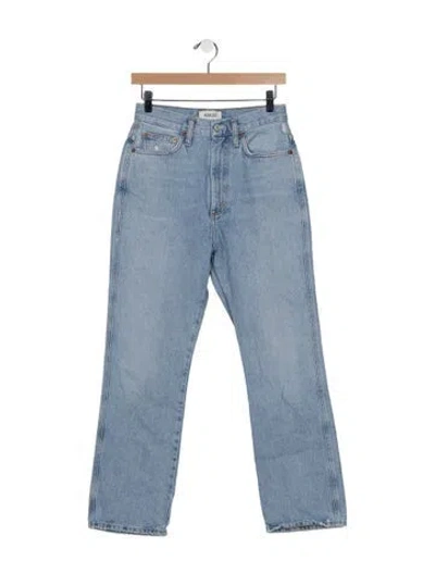 Pre-owned Agolde High-rise Straight Leg Jeans In Blue
