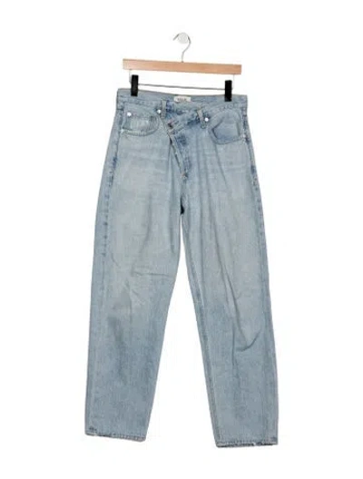 Pre-owned Agolde High-rise Straight Leg Jeans In Blue