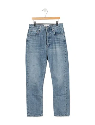Pre-owned Agolde High-rise Straight Leg Jeans In Blue