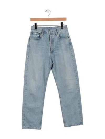 Pre-owned Agolde High-rise Straight Leg Jeans In Blue