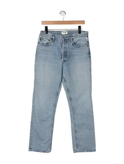 Pre-owned Agolde High-rise Straight Leg Jeans In Blue