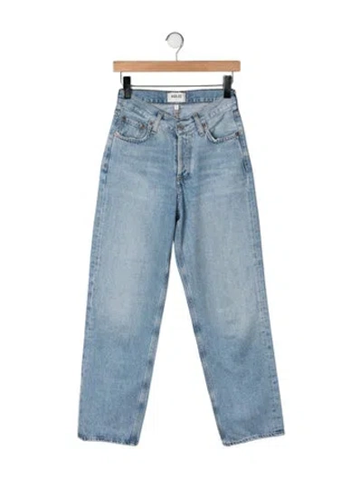 Pre-owned Agolde High-rise Straight Leg Jeans In Blue