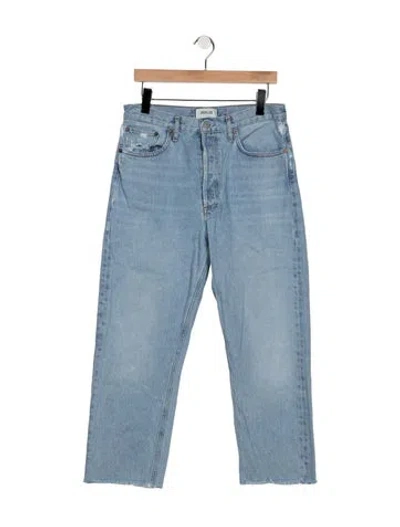Pre-owned Agolde High-rise Straight Leg Jeans In Blue