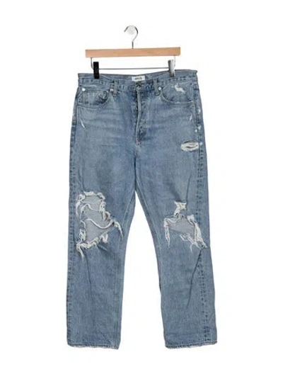 Pre-owned Agolde High-rise Straight Leg Jeans In Blue