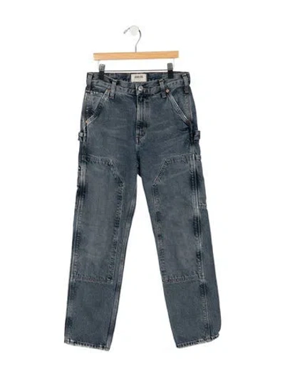 Pre-owned Agolde High-rise Straight Leg Jeans In Blue