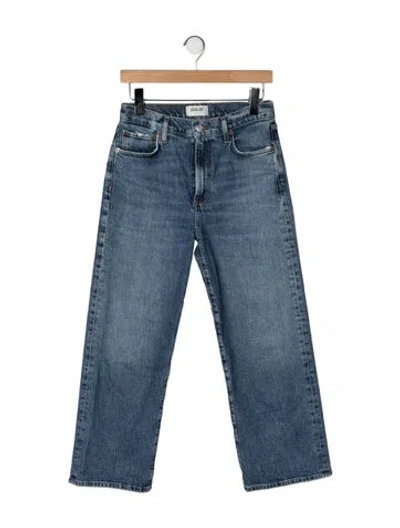Pre-owned Agolde High-rise Straight Leg Jeans In Blue