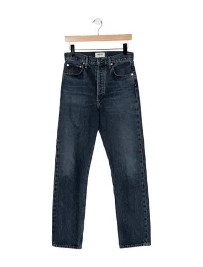 Pre-owned Agolde High-rise Straight Leg Jeans In Blue