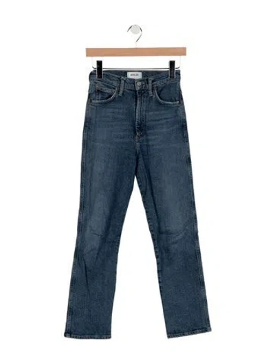 Pre-owned Agolde High-rise Straight Leg Jeans In Blue