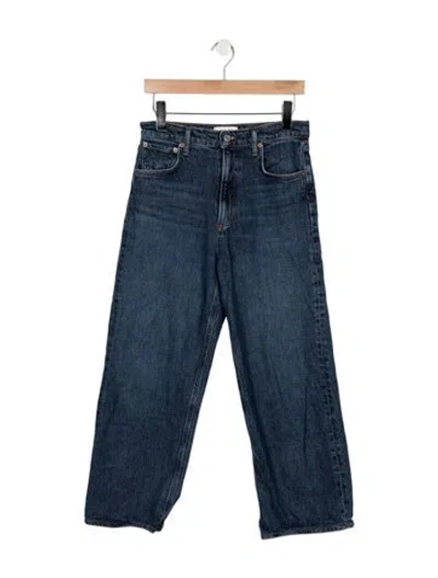 Pre-owned Agolde High-rise Straight Leg Jeans In Blue