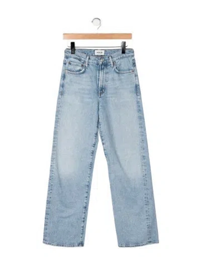 Pre-owned Agolde High-rise Straight Leg Jeans In Blue