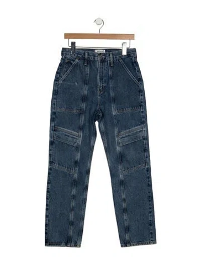 Pre-owned Agolde High-rise Straight Leg Jeans In Blue