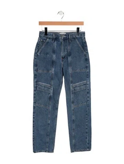 Pre-owned Agolde High-rise Straight Leg Jeans In Blue