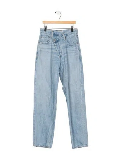 Pre-owned Agolde High-rise Straight Leg Jeans In Blue