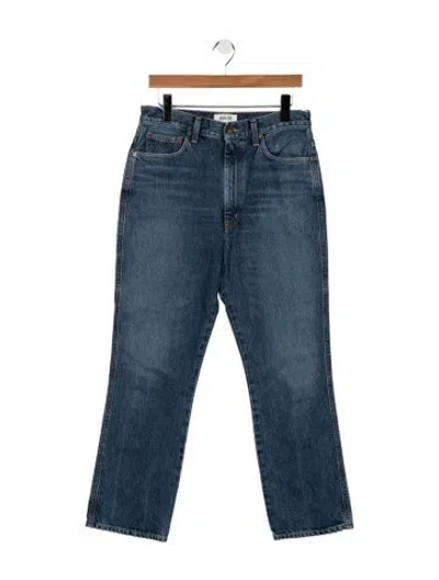 Pre-owned Agolde High-rise Straight Leg Jeans In Blue