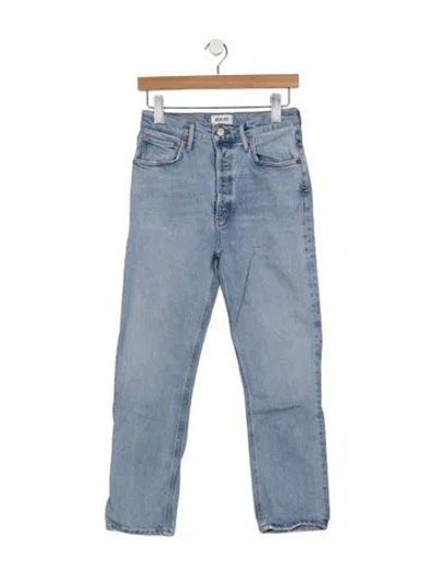 Pre-owned Agolde High-rise Straight Leg Jeans In Blue