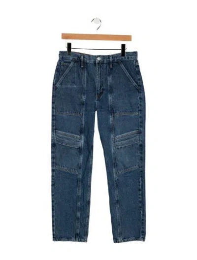 Pre-owned Agolde High-rise Straight Leg Jeans In Blue