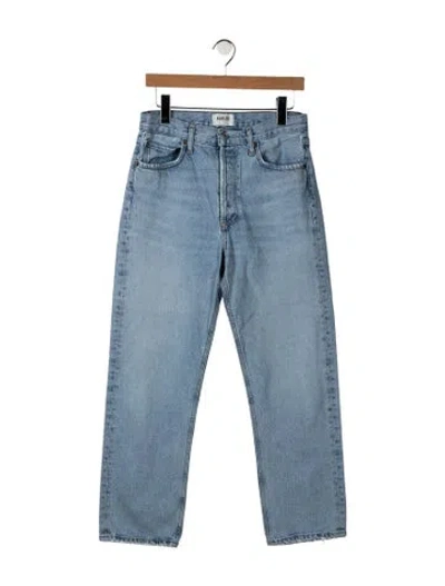 Pre-owned Agolde High-rise Straight Leg Jeans In Blue