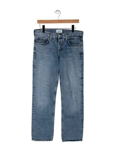 Pre-owned Agolde High-rise Straight Leg Jeans In Blue
