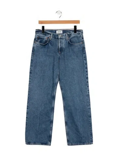 Pre-owned Agolde High-rise Straight Leg Jeans In Blue