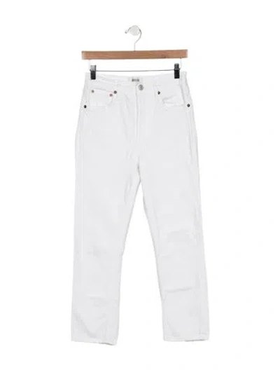 Pre-owned Agolde High-rise Straight Leg Jeans In Blue