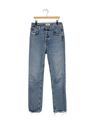 Pre-owned Agolde High-rise Straight Leg Jeans In Blue