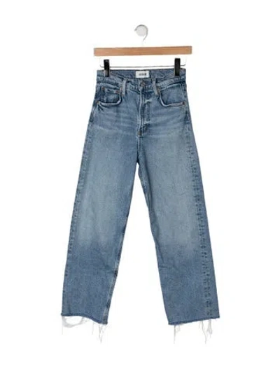 Pre-owned Agolde High-rise Straight Leg Jeans In Blue