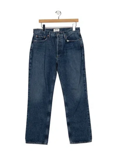 Pre-owned Agolde High-rise Straight Leg Jeans In Blue