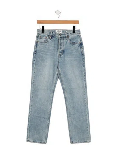 Pre-owned Agolde High-rise Straight Leg Jeans In Blue