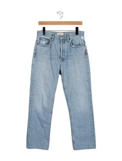Pre-owned Agolde High-rise Straight Leg Jeans In Blue