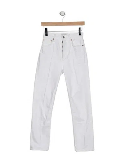 Pre-owned Agolde High-rise Straight Leg Jeans In Blue