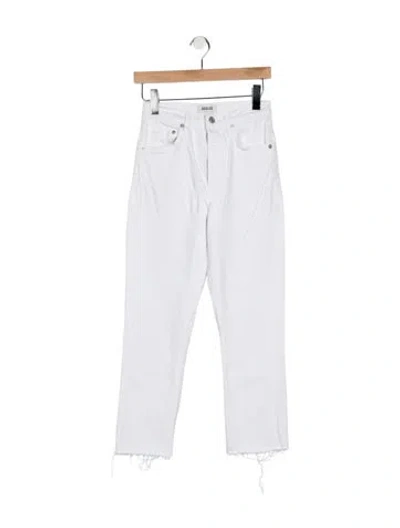 Pre-owned Agolde High-rise Straight Leg Jeans In Blue