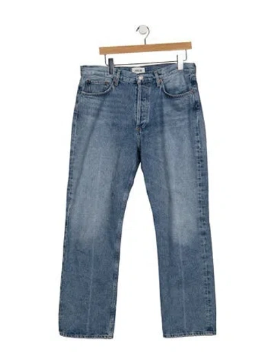 Pre-owned Agolde High-rise Straight Leg Jeans In Blue