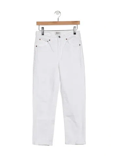 Pre-owned Agolde High-rise Straight Leg Jeans In Blue