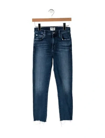 Pre-owned Agolde High-rise Straight Leg Jeans In Blue