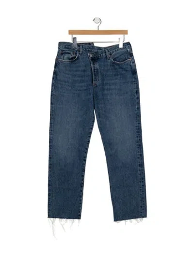 Pre-owned Agolde High-rise Straight Leg Jeans In Blue