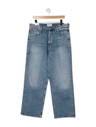 Pre-owned Agolde High-rise Straight Leg Jeans In Blue