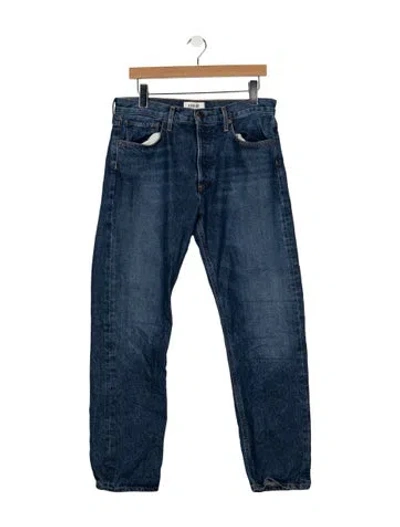 Pre-owned Agolde High-rise Straight Leg Jeans In Blue