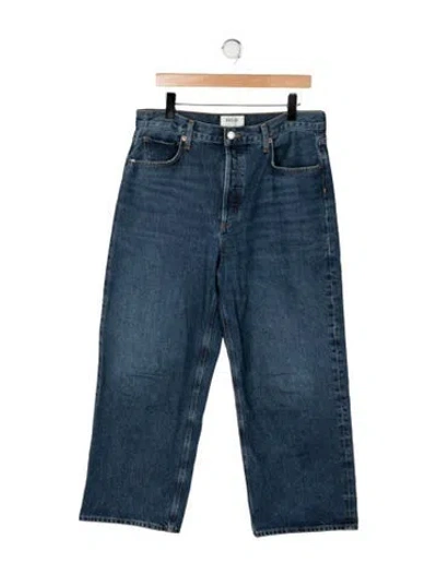 Pre-owned Agolde High-rise Straight Leg Jeans In Blue