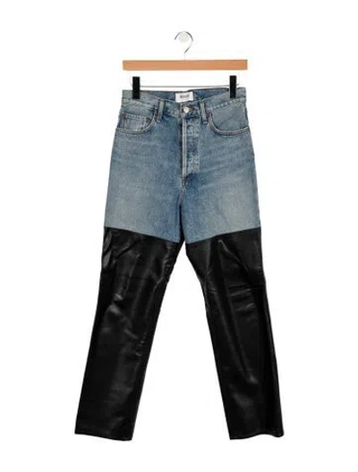 Pre-owned Agolde High-rise Straight Leg Jeans In Blue