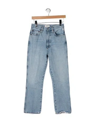 Pre-owned Agolde High-rise Straight Leg Jeans In Blue