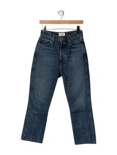 Pre-owned Agolde High-rise Straight Leg Jeans In Blue