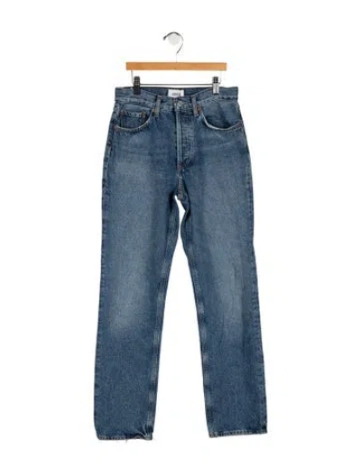 Pre-owned Agolde High-rise Straight Leg Jeans In Blue