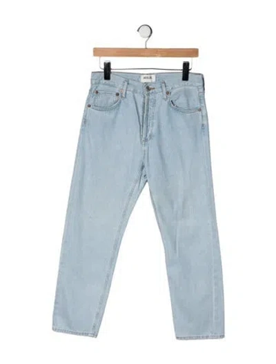 Pre-owned Agolde High-rise Straight Leg Jeans In Blue