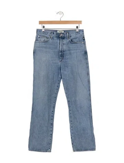 Pre-owned Agolde High-rise Straight Leg Jeans In Blue