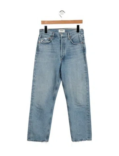 Pre-owned Agolde High-rise Straight Leg Jeans In Blue