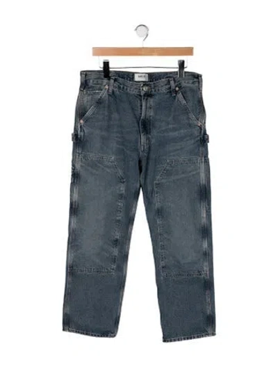 Pre-owned Agolde High-rise Straight Leg Jeans In Blue