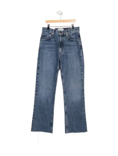 Pre-owned Agolde High-rise Straight Leg Jeans In Blue
